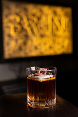 Gin and vermouth cocktail Negroni Yamato