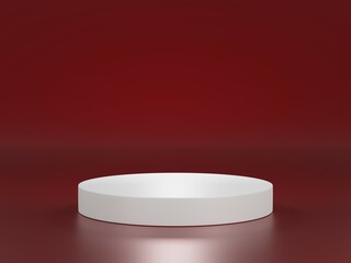 empty pill box on red background