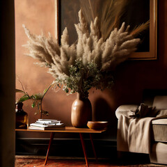Interior with Artemisia flowers
