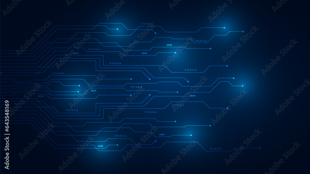 Wall mural hi-tech digital data abstract design