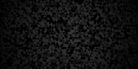 Black and white seamless pattern Abstract geomatric. dark black pattern background with lines Geometric print composed of triangles. Black  triangle tiles pattern mosaic background.