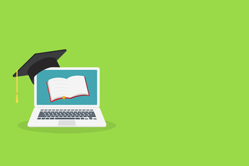 Online learning. Concept of webinar, business online training, education on computer or e-learning...