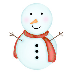 Happy Snowman Winter Drawing