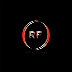 Obraz premium creative letter logo. gradient logo design with black background for your company.