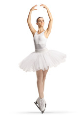 Naklejka premium Professional ice skater dancing