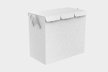 Bathroom Basket Mockup Isolated On White Background. 3d illustration