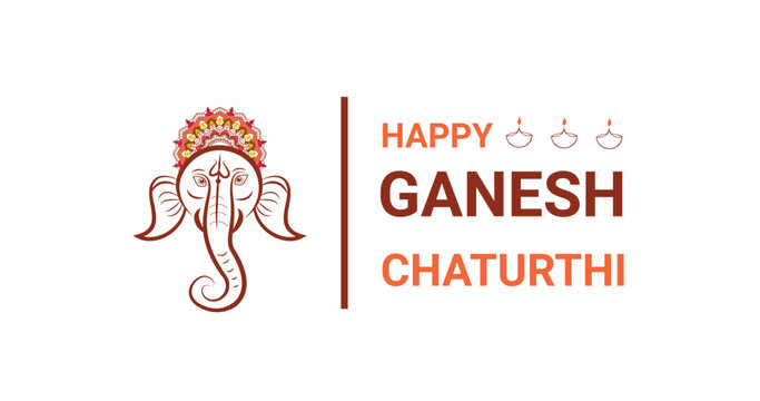 Happy Ganesh Chaturthi. Template Design for the Indian religious festival Ganesh Chaturthi.