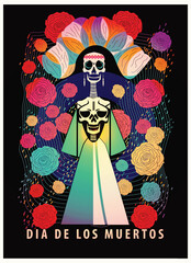 Dia de los Muertos, day of the dead , mexican minimal background, flowers paper decorations wallpaper 