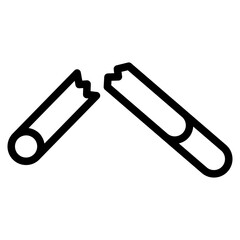 broken cigarette line 