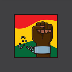 Juneteenth Freedom Day vector illustration for Freedom Day on June 19