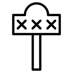 Obraz premium road sign line 