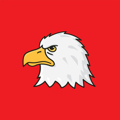 Bald eagle head vector illustration for American Eagle Day on June 20