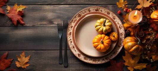 halloween, autumn table settings, ai