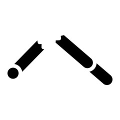 broken cigarette glyph 