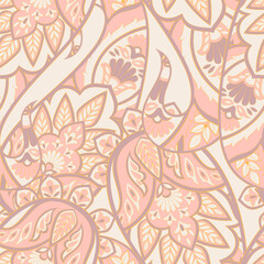 Paisley Damask ornament. Floral Seamless Vector pattern
