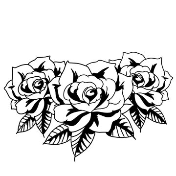 flowers tattoo design over white