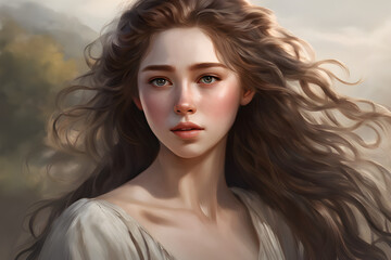Naklejka premium Portrait Art