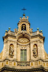 Fototapeta na wymiar Maria dell'Elemosina church, better known as Collegiate church, Catania, Sicily (Italy).