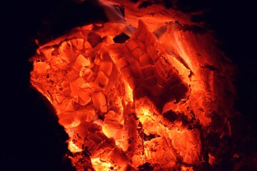 Fireplace ember texture