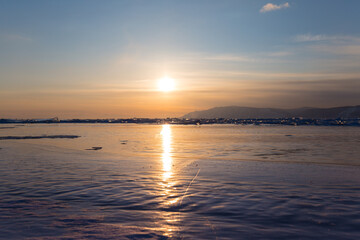 Ice of Lake Baikal