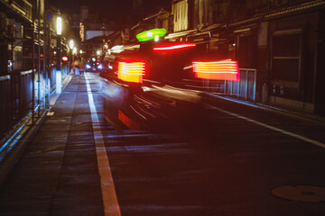 Fototapeta na wymiar A street where the good old townscape of Kyoto still remains [Hanamikouji Street]