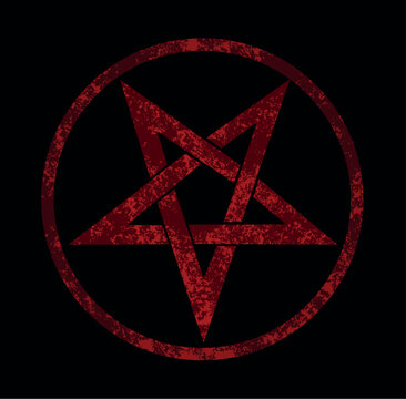 Red inverted pentagram