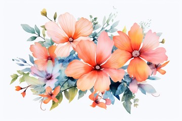 Fototapeta premium Watercolor flower PNG - beautiful floral designs with transparent background