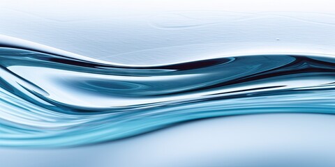 Naklejka premium Fluid motion. Abstract artistic background. Elegant metallic waves. Modern blue water design. Liquid light. Shiny pattern