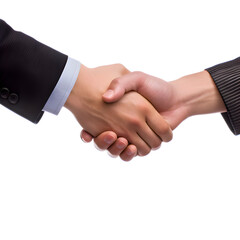 Transparent image of handshake between two businessmen, a firm businessman handshake