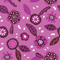 Flowers vector pattern. Can be printed on any material: package, merch, fabric, home. space pattern.