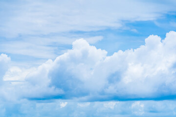 clouds and blue sunny sky, white clouds over blue sky, Aerial view, nature blue sky white cleat...