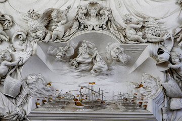 S. Cita oratorio, Palermo, Sicily, Italy. Baroque reliefs by Giacomo Serpotta. 