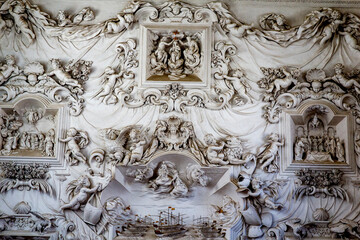 Obraz premium S. Cita oratorio, Palermo, Sicily, Italy. Baroque reliefs by Giacomo Serpotta. 