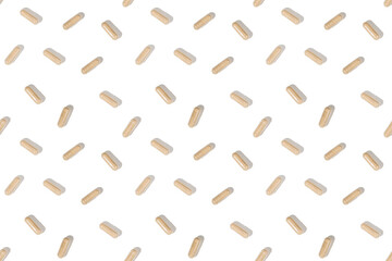 Supplement capsule pills. Seamless pattern.