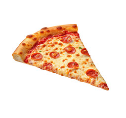 ilustracion de una pizza de peperoni sobre fondo transparente, png