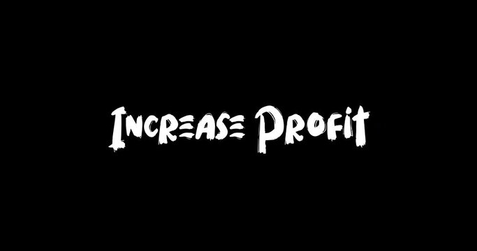 Increase Profit Transition Bold Text Typography Animation on Black Background