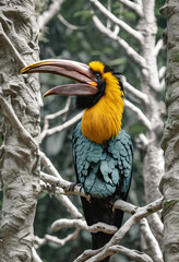 Fototapeta premium yellow billed hornbill