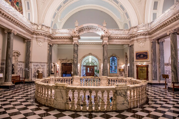 Belfast city hall, Ulster (Northern Ireland), U.K. Rotunda. - obrazy, fototapety, plakaty