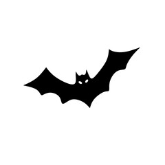 bat icon vector on white background.bat silhouette