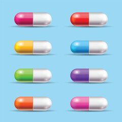 Collored capsule sets