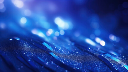 Blue glitter in abstract background