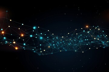 Fototapeta premium network link futuristic view