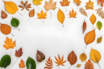 Fototapeta premium autumn leaves border