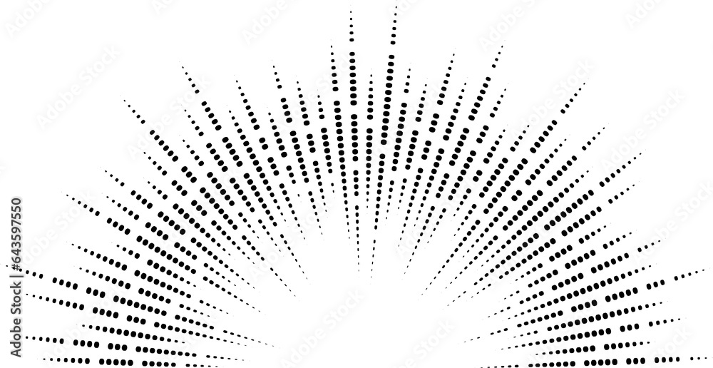 Poster semicircle sound wave. audio music equalizer. round circular icon. spectrum radial pattern and frequ