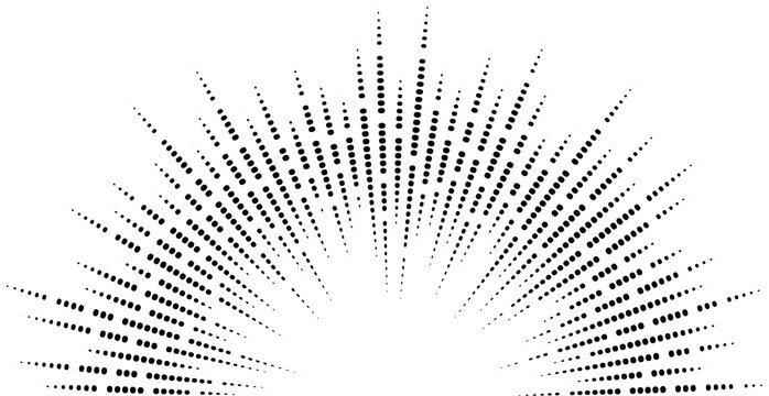 Semicircle sound wave. Audio music equalizer. Round circular icon. Spectrum radial pattern and frequency frame.