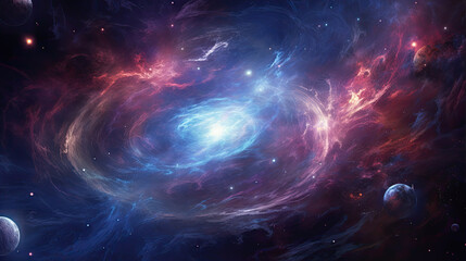 Purple space stars, the galaxy (our galaxy),