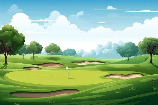 Cartoon Golf Course