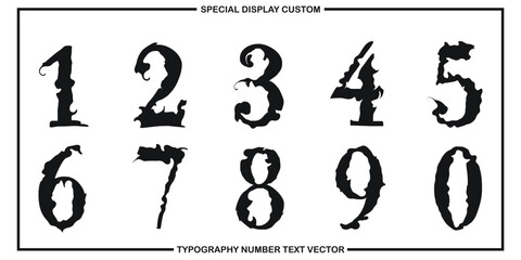 assorted digital custom vector numbers. minimum. Color gradation. Dark. Banner Network. 3d effect. Design. futuristic. Paper cut or effect. Luxury. Premium. (88)