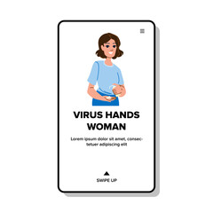 wash virus hands woman vector. hygiene health, corona care, home bathroom wash virus hands woman web flat cartoon illustration