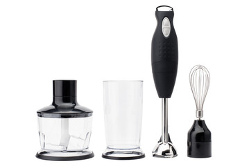 Kitchenware and household. Blender set isolated on white.